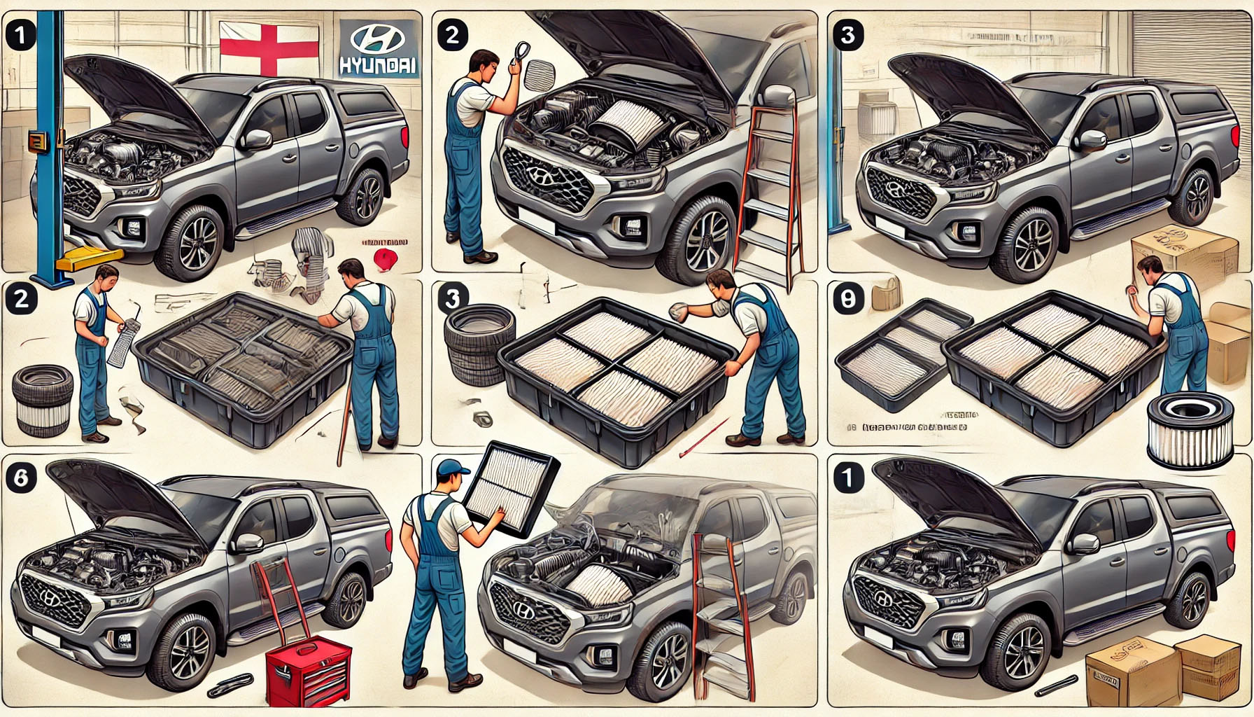 Lọc gió đầu kéo Hyundai Xcient GT